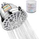 Filtered Shower Head - Water Softener Shower Head with Filter Hard Water for Healthier Hair Skin-Chrome (5.5 Inch-1.8GPM)