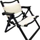 1/6 Dollhouse Chair Scale Furniture Folding Chair Model Sun Loungers for Dinning Room Decor Props (Black)