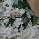 QIANYUN Faux Hydrangea Tree 30" Tall (2 Pack), Artificial Hydrangea Plant in Pot with White Flowers, Realistic Hydrangea Tree for Indoor Outdoor Porch, Patio, Home Decor