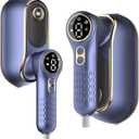 Portable Travel Steamer, 1200W Handheld Fabric Steamer for Clothes, 4Modes with LCD Display, Powerful Wrinkle Remover for Home & Travel, 150ml Water Tank, 10S Fast Heat-Up, 180°Swivel Handle, Blue