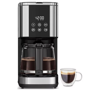 COWSAR 10-Cups Programmable Drip Coffee Maker in Black with Glass Carafe, Auto