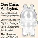 2 x Protective Case Compatible with Standing - Clear Collector Storage Box with Silicone Strap,Dustproof Scratch-Resistant for Standing (Figure Not Included)