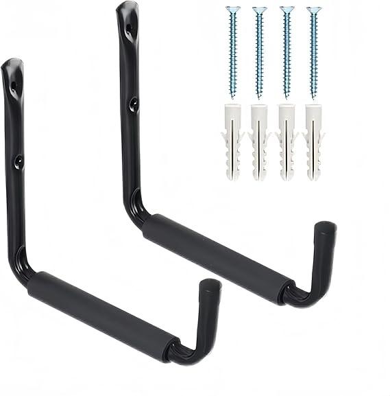 CROISSANT 2Pack Garage Storage Ladder Hook, Suitable for Kayak Hangers for Garage Wall, Heavy Duty Hooks for Hanging 50 lbs