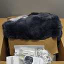 Heated Blanket King Size with 1/2/4/6/8 Hours Auto-Off 10 Heat Level, 90'' * 100'' Cozy Faux Rabbit Fur Bubble Electric Blanket with Overheat Protection(Dark Grey)