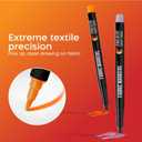 Zenacolor 40 Fabric Markers Pens Set - Non Toxic, Indelible and Permanent Fabric Paint - Fine Point Tip Textile Marker Pen