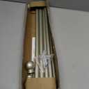 GXOACKJ Curtain Rods for windows 28-78 inch, 5/8 inch Decorative Nickel Splicing Heavy Duty Metal Curtain Rod set with Brackets