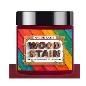 GOODTAKE Wood Stain Dye Powder Kit - 5 Ultra Concentrated Colors (Red, Blue, Green, Black, Rose Red) in 2oz Jars | Just Add Water for Woodworking & Furniture