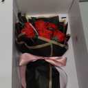 Lewondr Flower for Delivery, Preserved Flowers Bouquet, Red Roses Bouquet, Real Long-Lasting Forever Birthday Flowers Gifts for Her Wife Girlfriend Valentines Day Anniversary Mothers Day, Black-Red