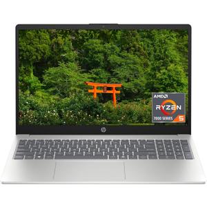 HP 16 inch Laptop, HD Touchscreen Display, AMD Ryzen 5 7520U, 8 GB RAM, 512 GB SSD, AMD Radeon Graphics, Windows 11 Home, Natural Silver, 15-fc0499nr