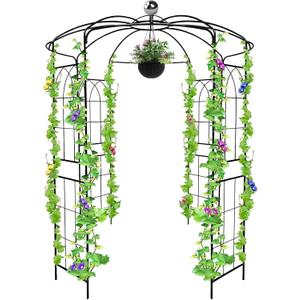 Kalolary Pergola Plant Climbing Trellis Heavy Duty Wedding Arbor Metal Gazebo Garden Arch for Outdoor Arbor Climbing Plants Backyard Patio Wedding Ceremony