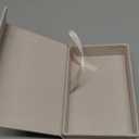 Hiwhy Photo Storage Box 4x6, Linen Photo Box, Memory Box Perfect to Store Your Photo, Pictures, Certificates, Scrapbooking Supplies, Keepsakes and Jewelry Beige