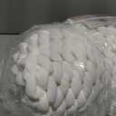 Chunky Knit Blanket Throw 40"40", Hand Knitted Warm Chenille Throw Blanket, Home Decor Soft Thick Yarn Cable Knit Blanket, Soft Breathable Fleece Banket Christmas for Couch Bed Sofa Best Gift (White)