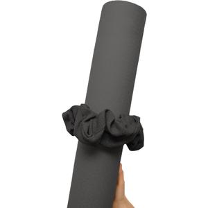 Yoga Mat Scrunchie - Holds Your Yoga Mat In Style - Durable & Elasticity Fabric - Fits All Standard Yoga Mats (Mat Not Included) (Dark Gray)