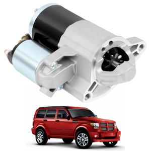 Starter Motor Compatible with Jeep KK Series Liberty 2010-2012, Compatible with Dodge Nitro 2010-2011, 3.7L 12V 1.2KW 10 Teeth Clockwise, Replace 4801854AA M000T32972