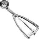Cookie Dough Trigger Scoop: 1 oz. Stainless Steel Scooper Great for Baking, Scooping Ice Cream, Cookie Dough Scoop, Melon Ball Scoop, Meatball Scoop, Multi-Purpose Scooping Tool 2 Pcs