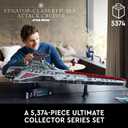 LEGO Star Wars Venator-Class Republic Attack Cruiser, Ultimate May The 4th Collectibles, Series Building Set with Captain Rex Minifigure, Star Wars Fan Gift, Stress Relief Clone Wars Activity, 75367, Large