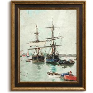 Rustic Gallery Wall Canvas Frame for 12x16 Oil Paintings,Bronze Gold