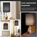 Black Linen Tall Drum Lampshade, 10" Top x 10" Bottom x 13" High Lamp Shade, Lamp Shade Replacement for Table and Floor Lamps, Pendant Light, Handcrafted Lampshade, Easy Assembly