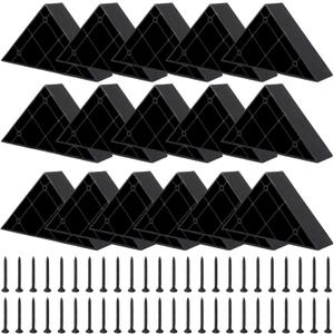 Homaisson 16pcs Couch Legs Replacement Plastic Triangle Corner Sofa Legs Black Couch Legs with Screws Chair Sofa Couch Feet Replacement Furniture Legs, 5.71"5.71"1.6"
