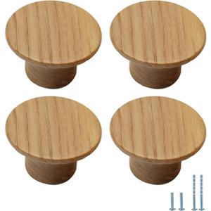4 Packround Minimalist and High-End Chinese-Style Cabinet Door Handles Cabinet Drawer Pulls Single-Hole Wardrobe Knobs Wooden Door