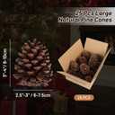 25 Pcs Large Natural Pine Cones for Crafts, 3" to 4" Tall Pine Cones Craft for Christmas, Table, Home Decor, Vase Fillers, Desk & Christmas Trees, Unscented Pinecones Crafts Ornament for Decorating