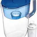 Brita Small 6 Cup Denali Water Filter Pitcher with 1 Brita Standard Filter, Made Without BPA, Blue