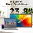 23.8 Inch Portable Monitor for Laptop, 120Hz FHD 1080P IPS External Monitor, 400 Nits HDR Large Second Screen with USB-C HDMI, VESA Compatible Travel Monitor for MacBook PC Phone PS5 Xbox Switch