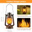 4 Pack Battery Powered Bronze LED Vintage Lanterns with Remote Control | 2 Lighting Modes with Dancing Flame, Waterproof Outdoor & Indoor Lights Decor for Garden, Porch, Patio, Pathway & Camping