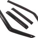 TuningPros Outside Mount Window Vent Visors Rain Guards Compatible with Mitsubishi Montero 1992-2000 | Side Window Wind Deflectors Rain Shields | Smoke Tinted, 4 Pcs Set, DGWV-326