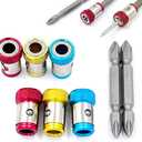 6 Pieces Magnetic Screw Ring With 2 Pieces Ph2 Screwdriver Bit Set,Magnetizer Screw Removable For 1/4 Inch/6.35mm Hex Screwdriver and Power Bits (MIX)
