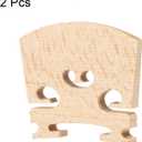 MECCANIXITY 1/8 Violin Bridge Maple Wood Violin Parts for 1/8 Violin, Pack of 2