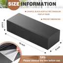 Chunful Black Acrylic Display Box Riser Trophy Base Acrylic Pedestal Stand Block Versatile Trophy Diorama Base and Storage for Photography Props Home Office Decor Showing(16" L X 6" W X 4" H)