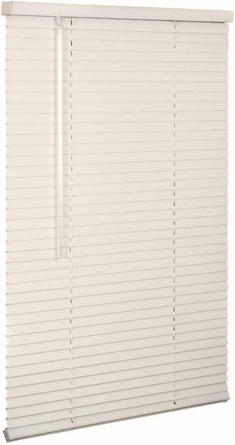 LOTUS & WINDOWARE Cordless 1" Aluminum Mini Blind 46.5" Wide x 36" Long, Alabaster, Room Darkening Metal Indoor Window Blinds for Home and Office