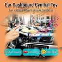 Car Cymbal Air Vent, Mini Crash Drum Cymbal Set with Mini Drum Stick, Funny Car Symbol Musical Gadget for Drummers, Dashboard Accessory Fits Most Vehicles, Turns Traffic into a Jam Session (Yellow)