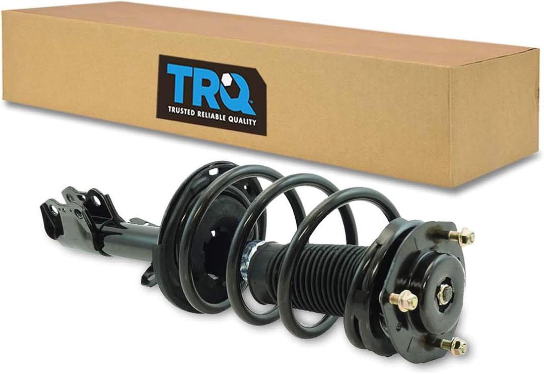 TRQ Front Suspension Kit Ball Joint Complete Strut & Coil Spring Assembly Control Arm Sway Bar Stabilizer Link Compatible with 2008-2011 Toyota Highlander