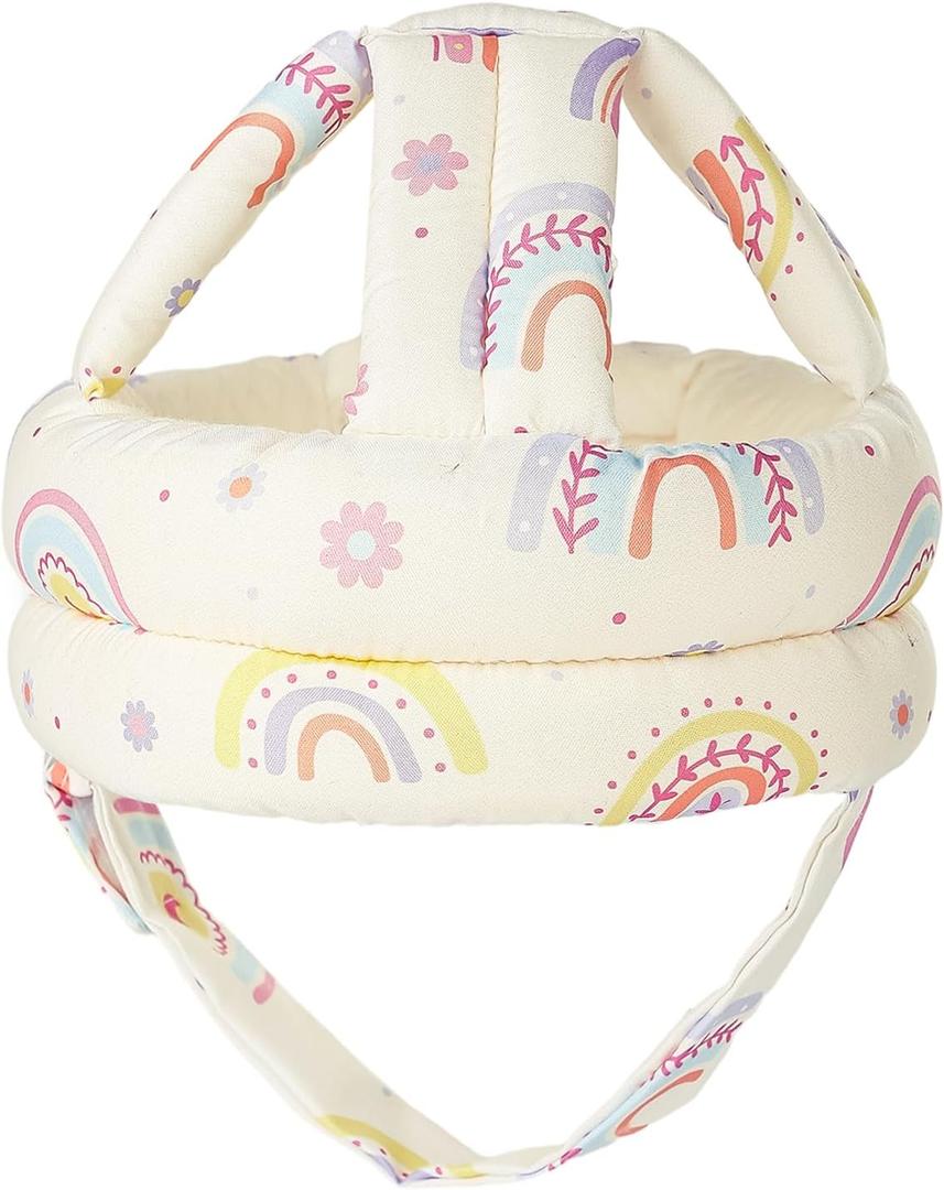 Baby Head Protector Adjustable Toddler Safety Helmet, Anti-Collision Kids Head Cushion Bumper with Hook and Loop Closure for Crawling Walking Running