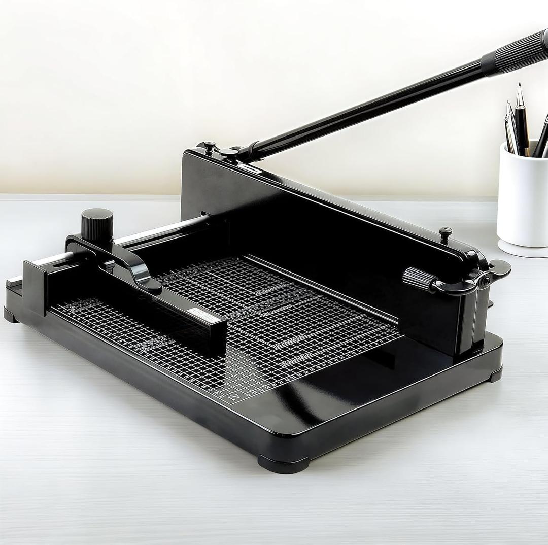12 Inch Heavy Duty Guillotine Paper Cutter, 400 Sheet Capacity