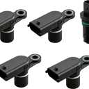 4pcs Camshaft + 1pcs Crankshaft Position Sensors for 2010-2025 GM GMC Chevrolet Buick Cadillac 3.0L 3.6L, for Equinox Malibu Colorado Traverse Terrain, for Impala CT4 Saturn # 12615371 1238249