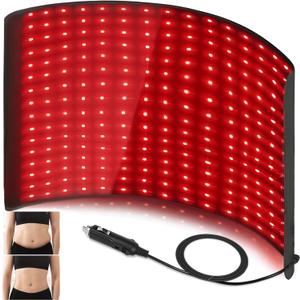 50W Powerful Red Light Therapy for Belt, 765 LEDs 3 in 1 Chip 660nm&Dual 850nm Red Light Therapy Heating Pad, Pads Belt Wearable Wrap, Infrared Light Therapy for Feet Knee Back Waist Pain for Driving