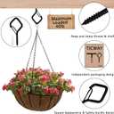 30 Pcs Outdoor Hooks for String Lights,Screw Hooks for Hanging Plants,Ceiling Hooks with Safety Buckle,Square Hanger for Wind Chimes,Bird Feeder,Lanterns,Christmas Decorations (Black)