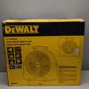 DEWALT DXF2042 Industrial Fan, 20 Inch High Velocity Fans with 3-Speed Adjustable Tilting Head, Drum Fan for Outdoor, House and Warehouse, Yellow