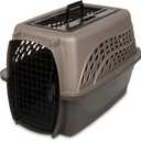Petmate Dog Crates for Small Dogs & Cat Carriers, Two-Door Plastic Pet Kennel, Top & Front Loading, Made in USA, 24", Tan (24.0"L x 14.5"W x 17.0"H)