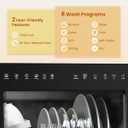 HAVA 2025 NEW Upgraded Countertop Dishwasher with Water Softener and Enhanced Energy Efficiency, Portable Dishwasher with 8 Wash Programs, Child Lock & Delayed Start Function, No Installation Needed