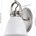 JONATHAN Y Phineas 1-Light LED Vanity Light 7", White/Nickel