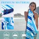 2 Pack Microfiber Beach Towel, Oversized Microfiber Pool Towel 75x 35, Sand-Free Beach Towel, Quick Drying Camping Towel, Super Absorbent Bath Blanket, Soft Breathable and Lightweight