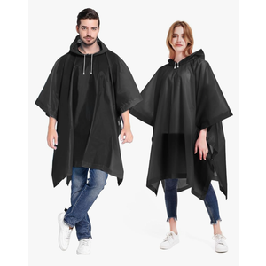 ANTVEE Rain Ponchos for Adults Portable Reusable Raincoat 2 Pack with Drawstring Hood Stay Dry in Style