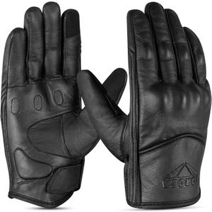 Motorcycle Gloves for Men & Women – Touchscreen Dirt Bike Gloves with Hard Knuckle Armor & Non-Slip Grip for Motorcycling, Road Racing, Biking, Climbing & Outdoor, X-Large (Black)