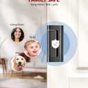 5 x Industrial Black Child Locks for Door (3 Pack) Maximum Home Security Door Reinforcement Lock for Front Door & Kids Safety, Premium Aluminum Construction Finish Withstands 800lbs Force