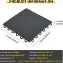 50 Pack 12"X12" Interlocking Garage Floor Tiles,Double-Sided Non-Slip Flooring, Heavy Duty PVC Garage Flooring Tiles Covering for Basement, Workshop & Repair Shop,Black