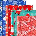 Funny Snowmen & Santa Claus Wrapping Paper  - Christmas Elements Collection 